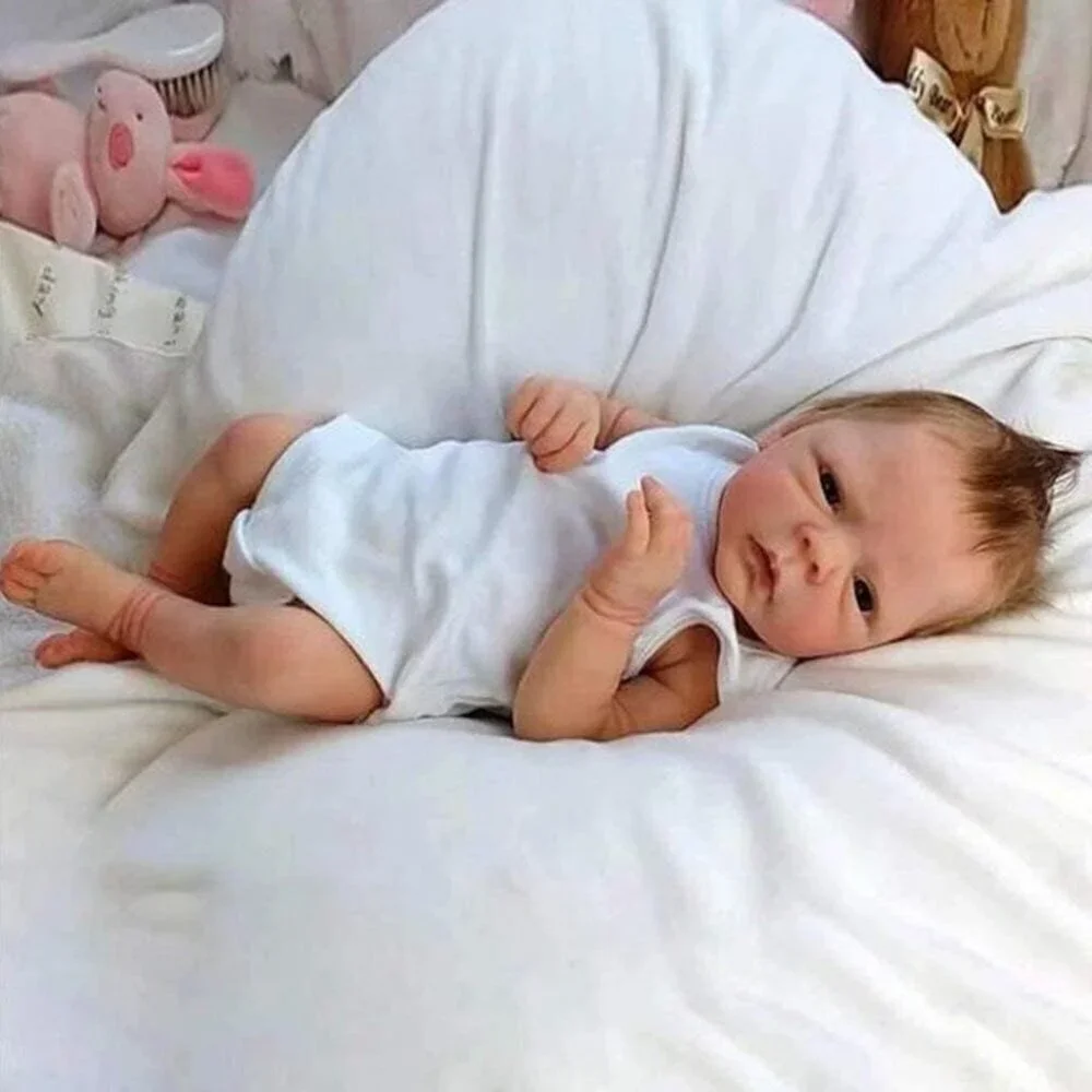 🆕18Inch Full Body Viny Newborn Baby Poseable Limbs Cute Girl Reborn Baby
